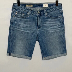 AG Adriano Goldschmied The Brooke Bermuda Denim Short Medium Wash - Size 26